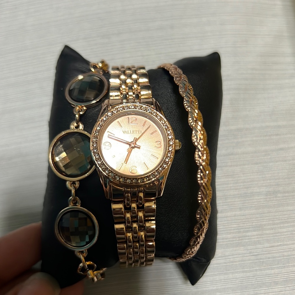 Rose gold watch set